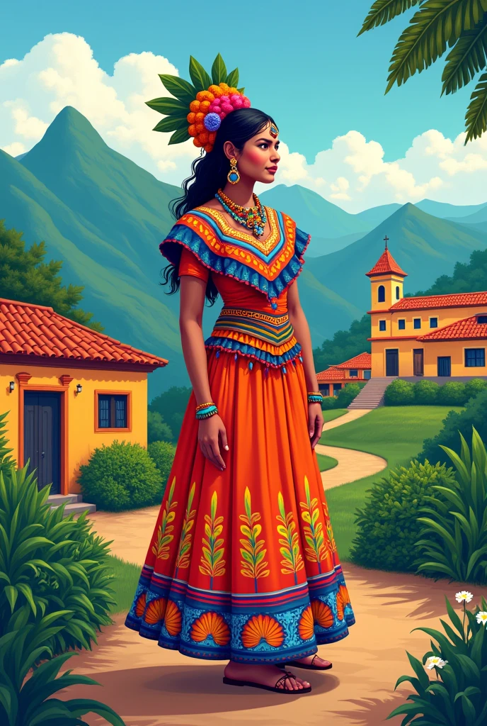 Illustration about the culture of Honduras