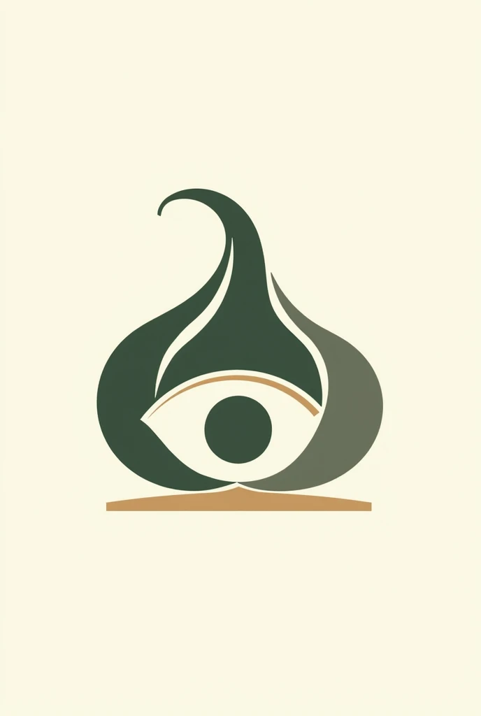 Create a logo with an eye inside a garlic Written Olha Industria do Alho