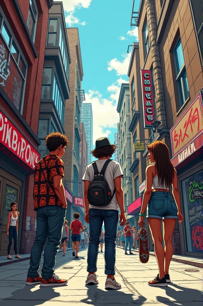 Create a comic strip of at least 5 urban tribes