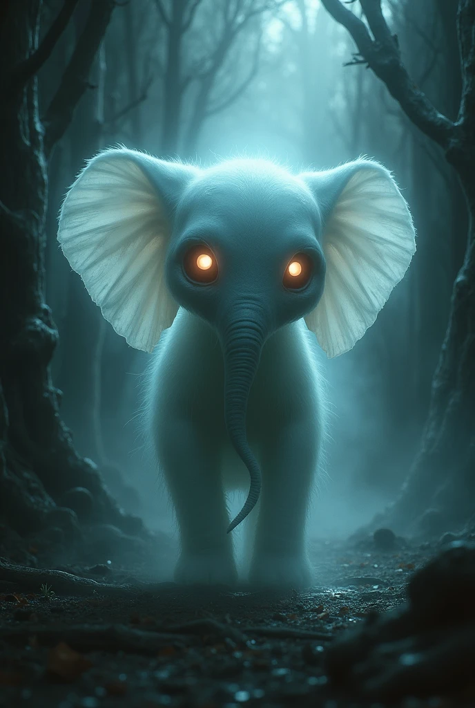 A terrifying ghost baby elephant