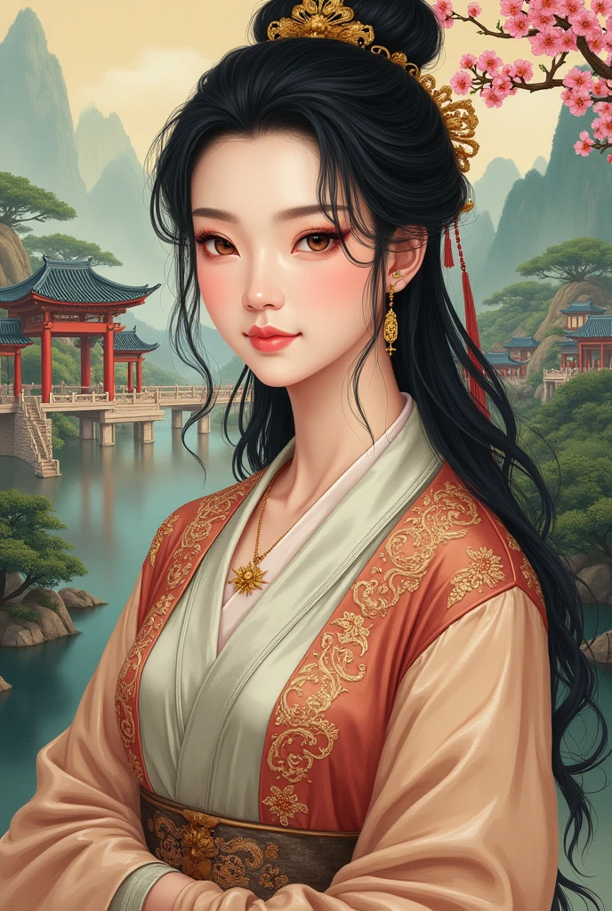 Diao chan is a beautiful woman from the kingdom

