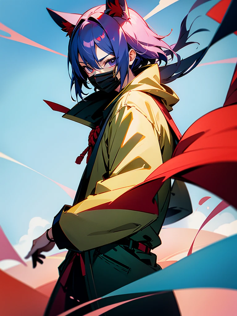 Create an anime character that wears a mask