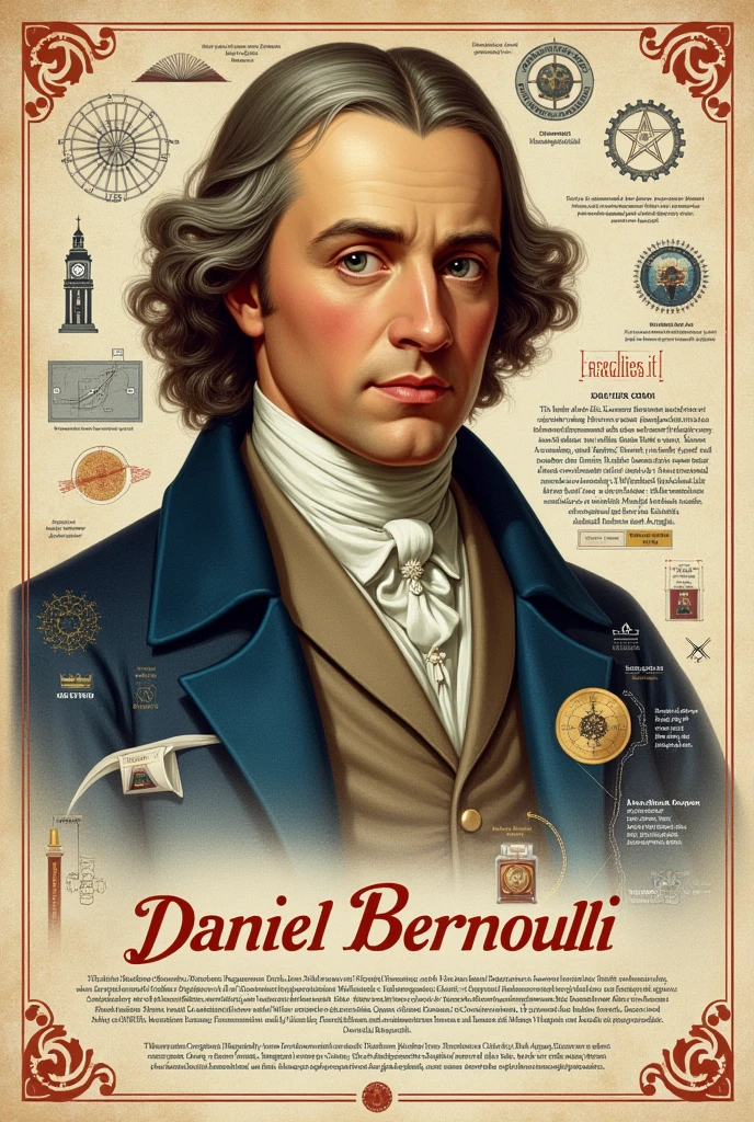Poster of Daniel Bernoulli with his biography