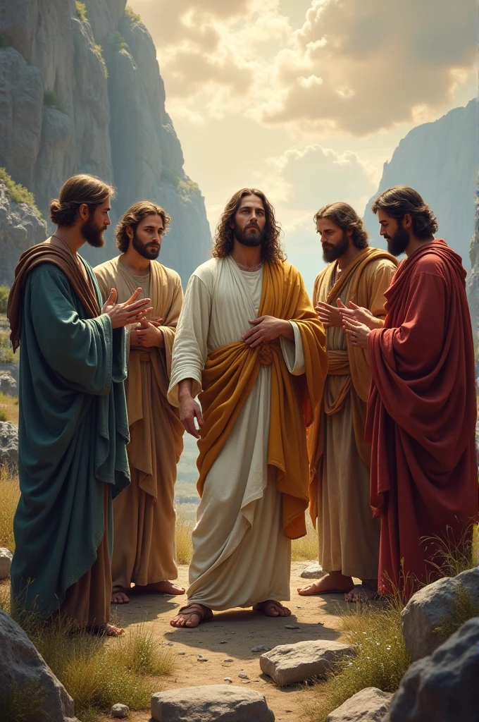 Elijah and Moses of Jesus and his three disciples James John Peter