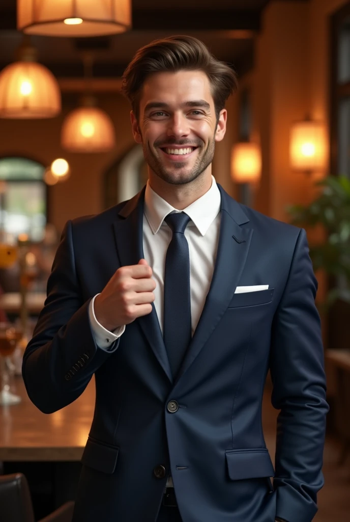 Handsome host is cute