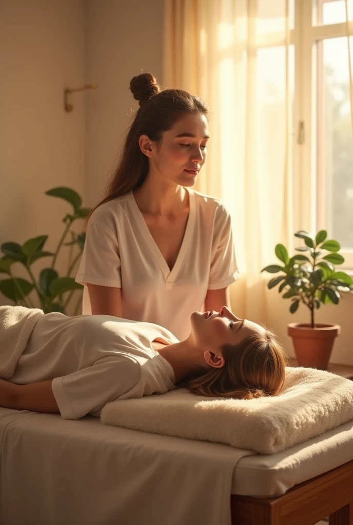 An image of a  woman receiving therapy