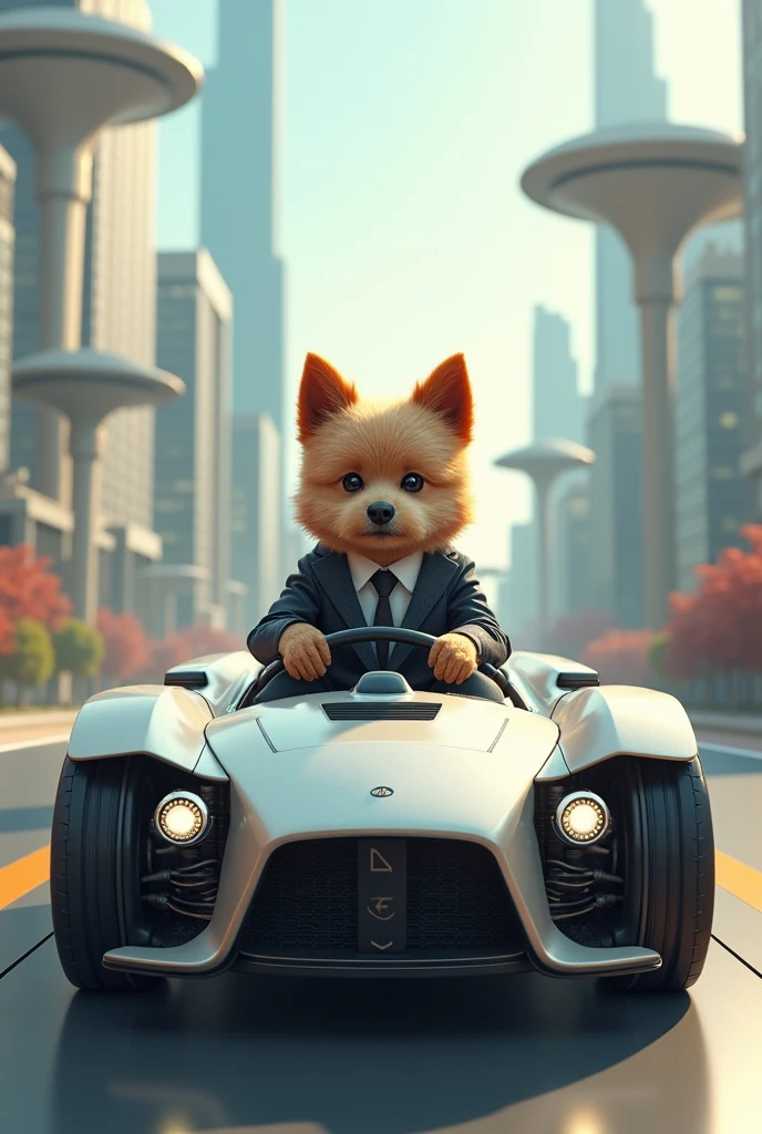 Doggy dressee car robot