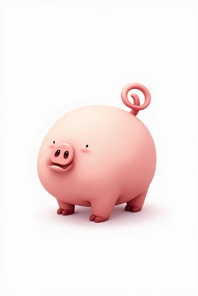 Drawing only of the cute pig&#39;s tail on a white background