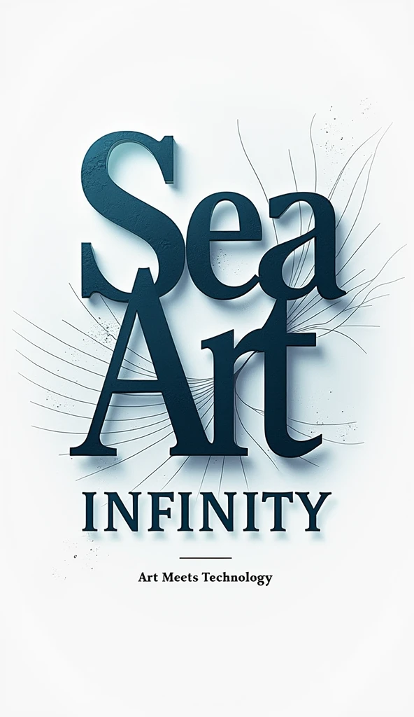 Create a typographic poster using 'SeaArt Infinity.' The focus should be on creative and artistic text arrangement, with the phrase 'SeaArt Infinity' taking center stage. Use a mix of bold and elegant fonts, with dynamic placement and varying sizes to create visual interest. The background should be abstract and minimalistic, using subtle patterns or gradients to enhance the text. At the bottom, include the phrase 'Art Meets Technology' in a sleek, modern font. (Typography, modern design, high contrast, 8K quality).