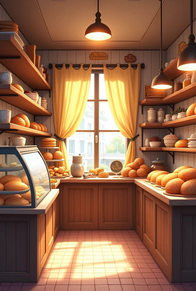 Boulangerie animed background without characters