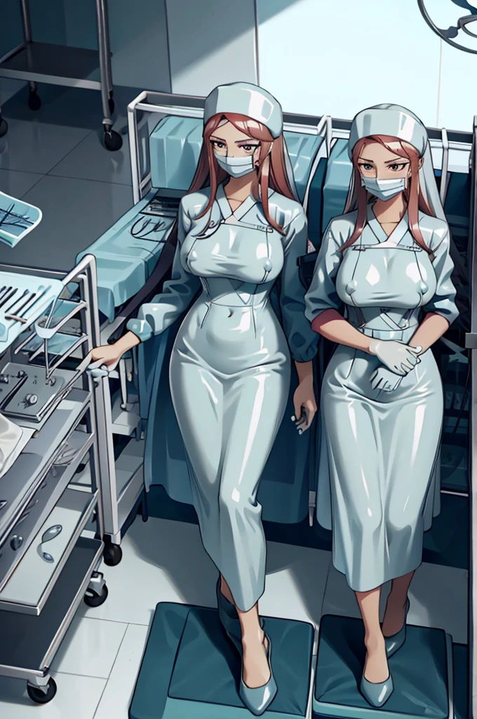 nurse uniform,hospital, latex nurse suit,nurses,busty,elbow gloves,labcoat,auburn hair woman,red eyes , gigantic ,medical instruments,asian nurse,two nurses,speculum,examination room,oversize ,big ass ,strap on, lay on table ,legs spreaded,giving birth,gyno chair , dentist,Milf,latex,white uniform,oversize breasts
