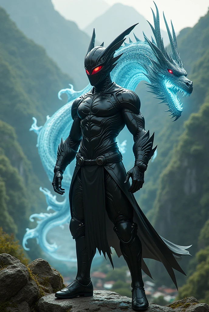 Hero of Rondônia with black ninja armor called Nadson Dragon Ball