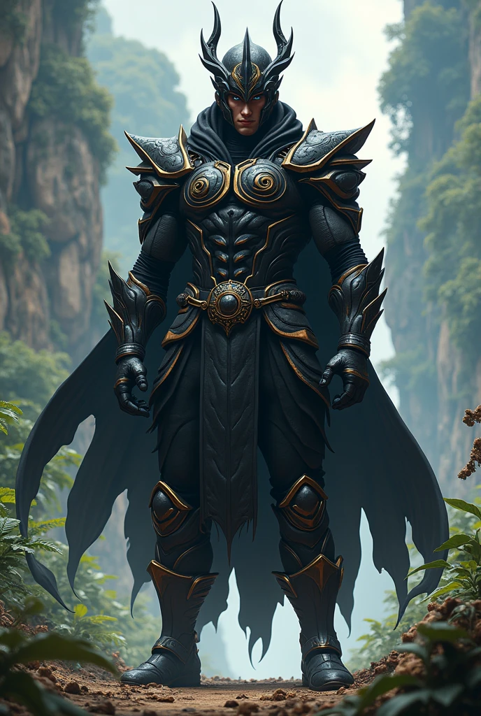 Hero from Rondônia with black ninja armor called Nadson Dragon Ball Z Super
