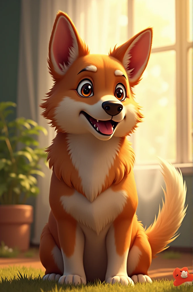 a dog 