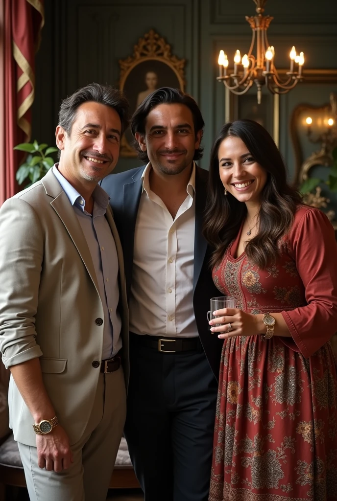 The youtuber el ded, Juan Guarnizo and Mariana in a trio