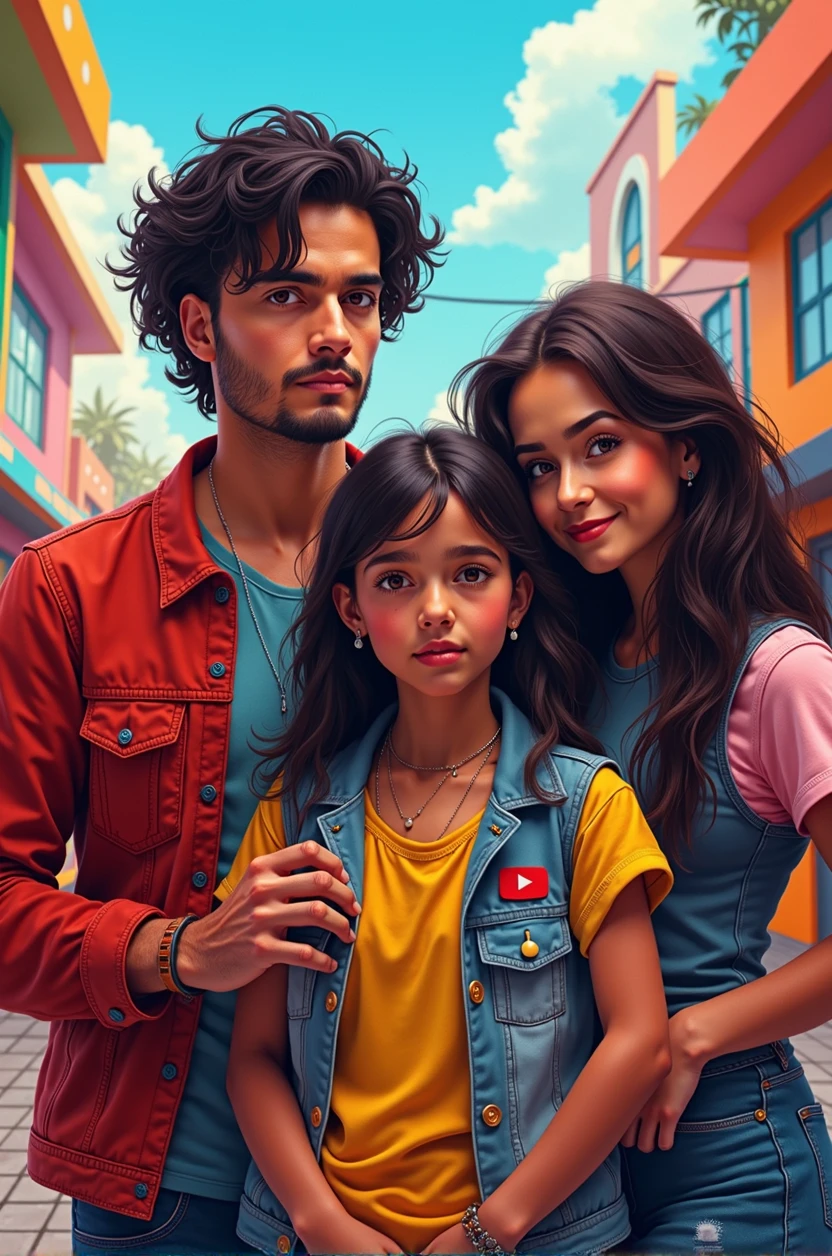 The youtuber el ded, Juan Guarnizo and Mariana in a trio 