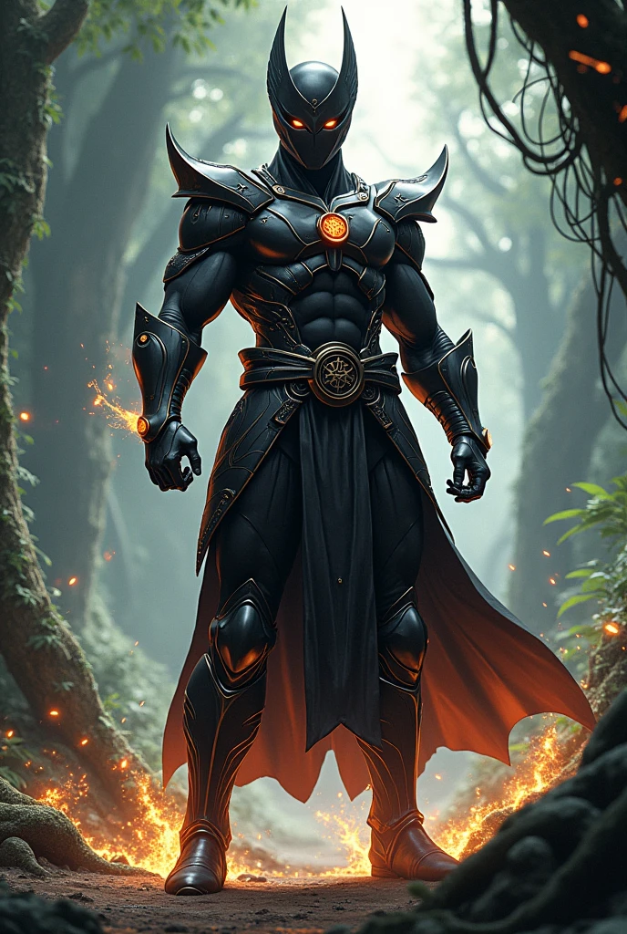 Hero of Rondônia with black ninja armor called nadson dragon ball z super saygin 2