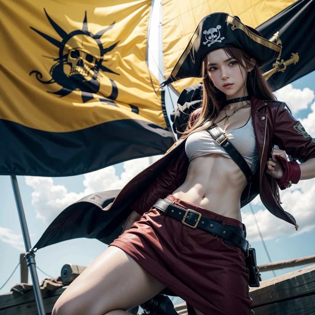 Create an anime pirate flag,