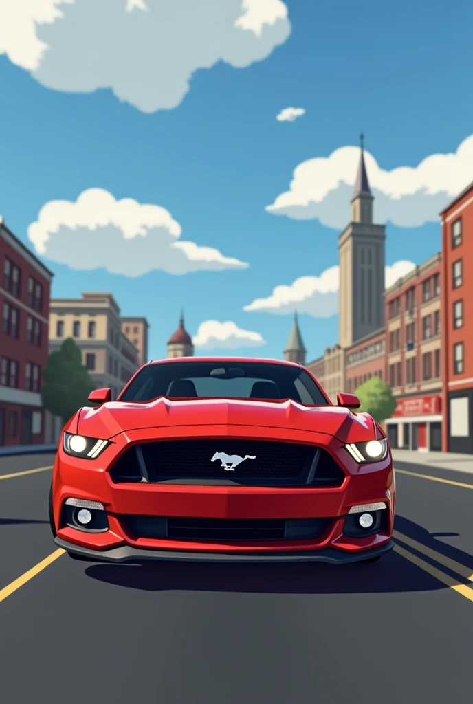roblox game thumbnail about running over innocent bystanders in a ford mustang