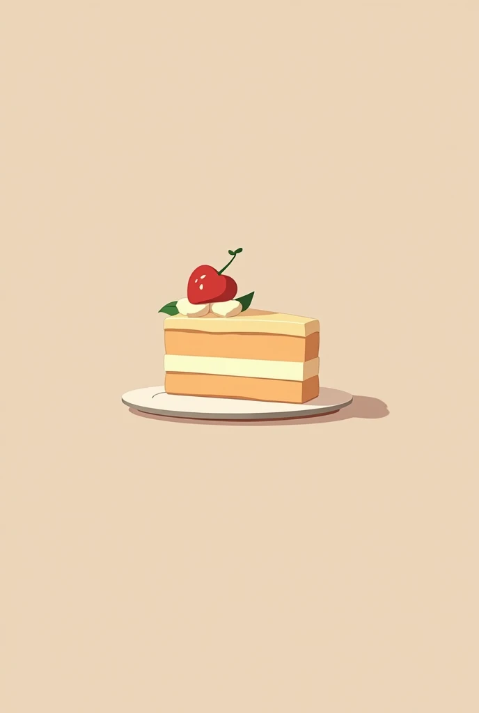 Create a minimalist animated cake logo in vintage Disney style