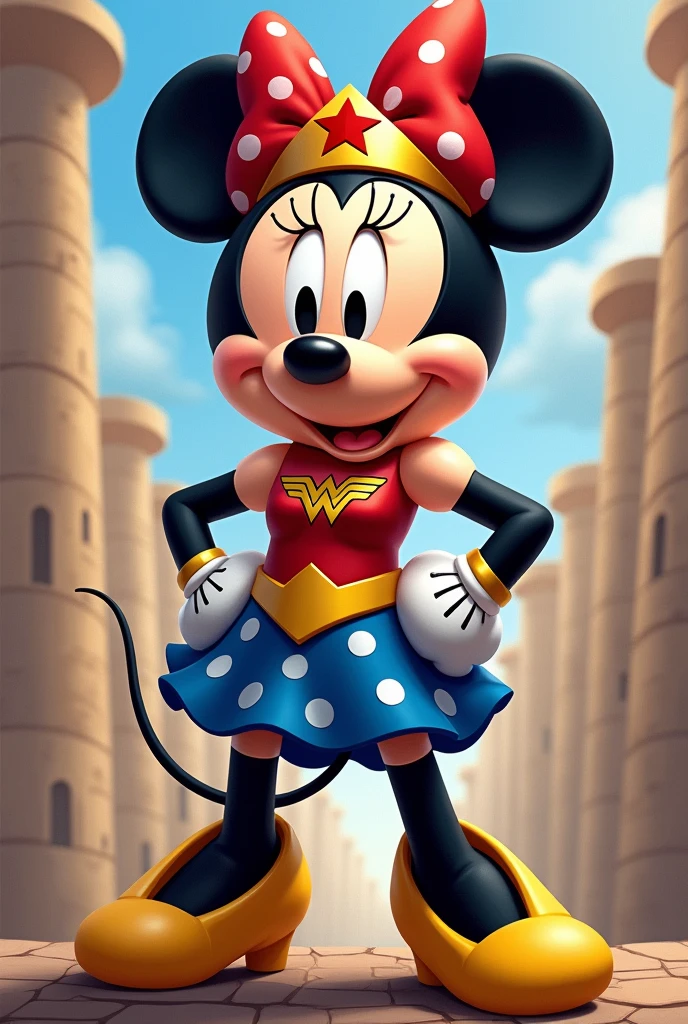 Minnie como wonder woman