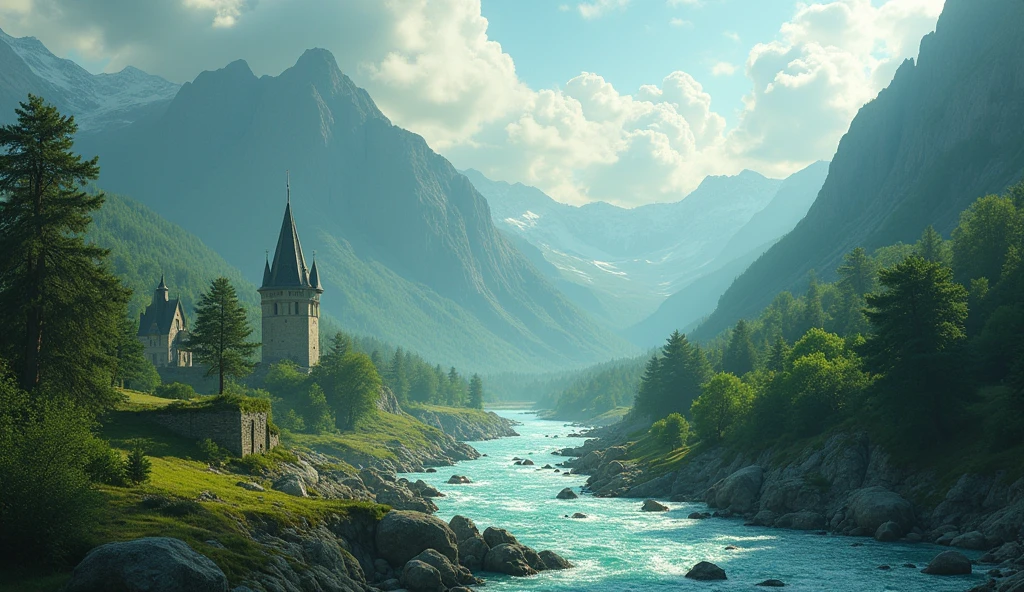 Once upon a time, in a kingdom nestled between emerald mountains and a sparkling river, there was a wise and benevolent king named Aric. His realm was known for its prosperity and peace, thanks in large part to his just rule and compassion for his people.
