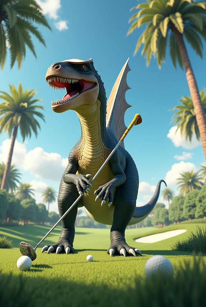 Spinosaurus plays golf
