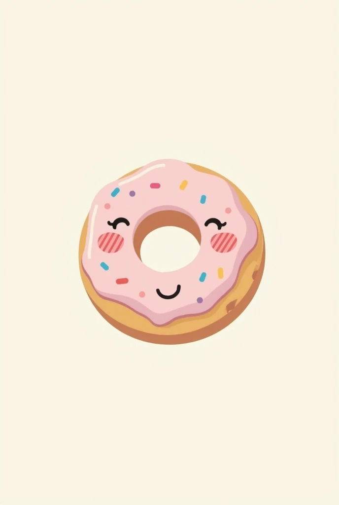 Create a minimalist anime style donut logo 
