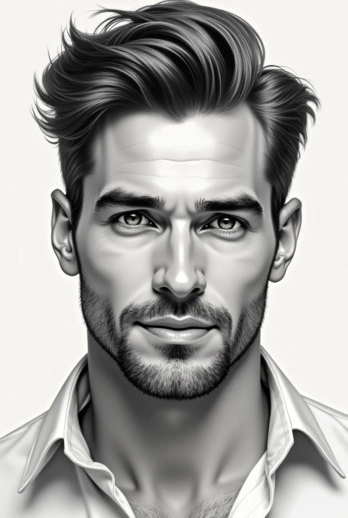 Mr. handsome , that does not have a beard ,drawing
