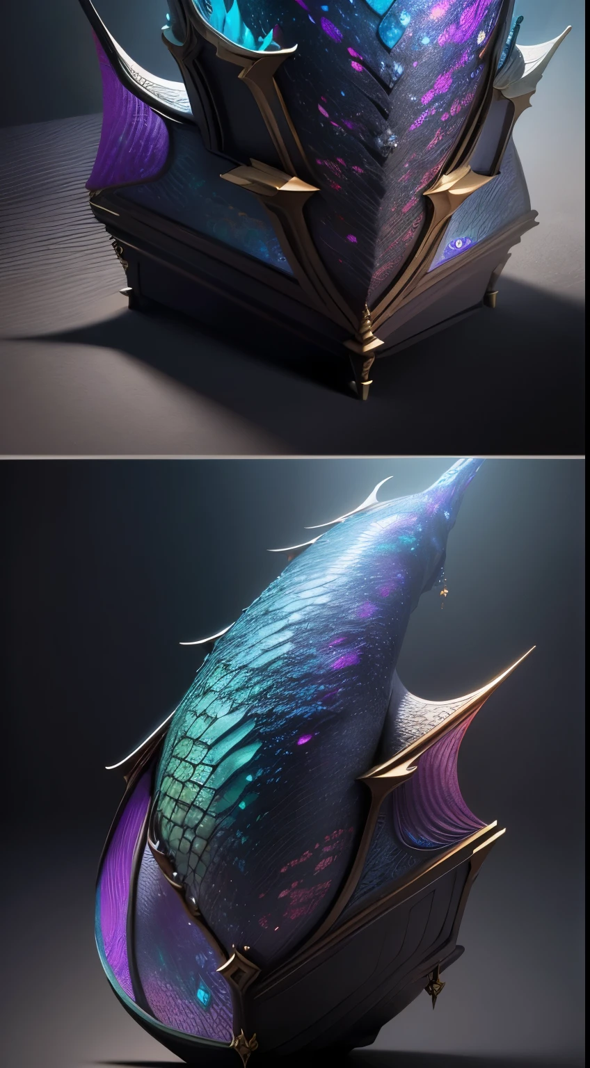 A full body dragon like from the dragon's house with irridescent scales, improve image quality, 4k, best artwork