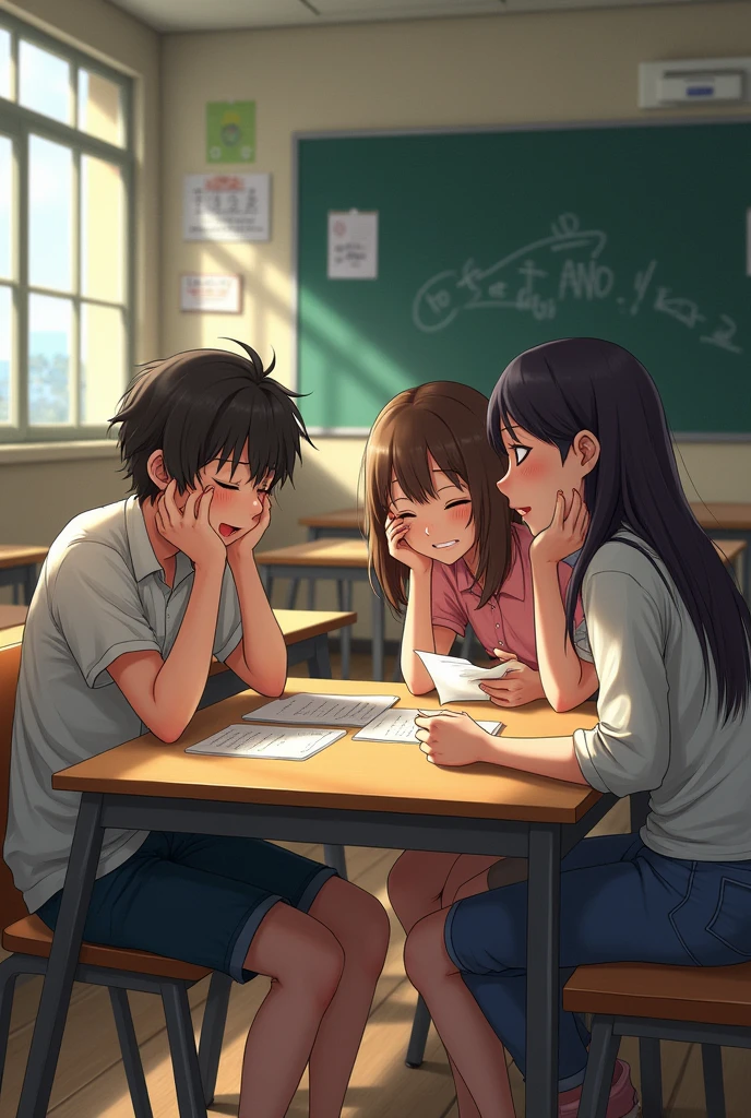 Teacher was sleeping and students are taking too each other