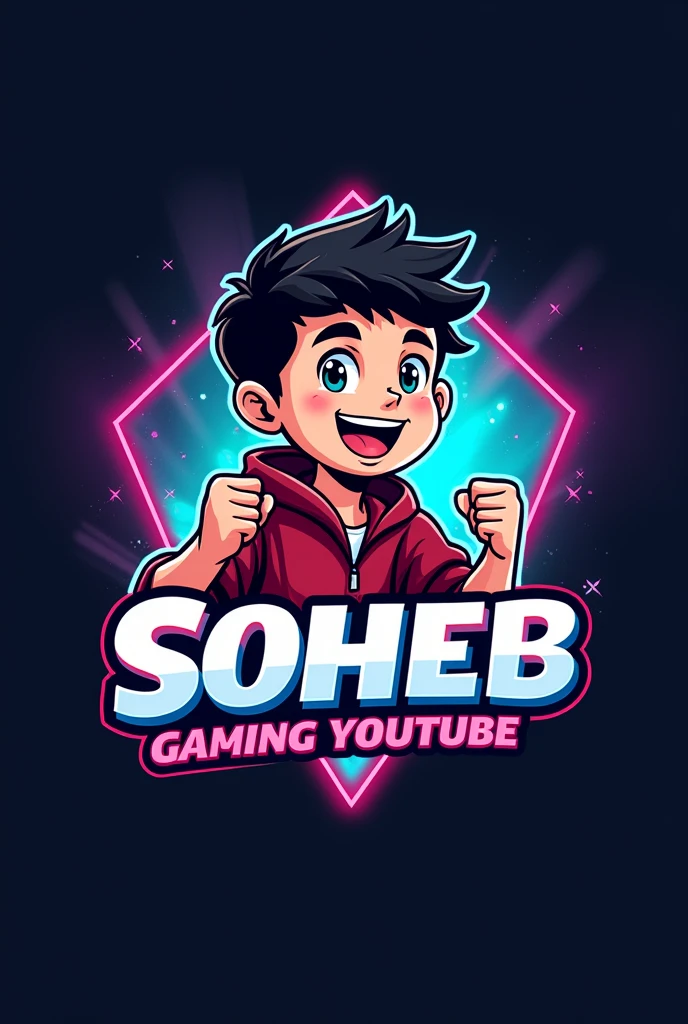 SOHEB GAMING YOUTUBE logo young boy 