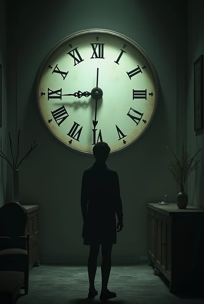 The clock is seven forty.