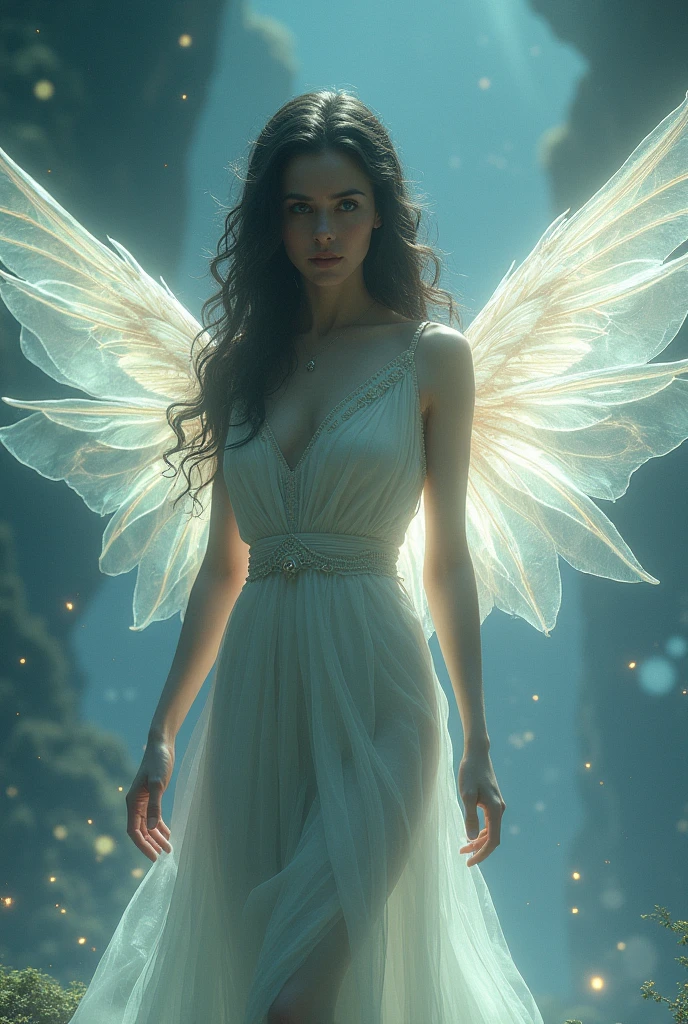 Mystical woman with wings