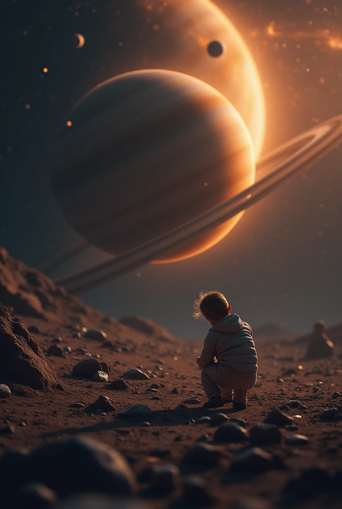 Saturn and a little baby 