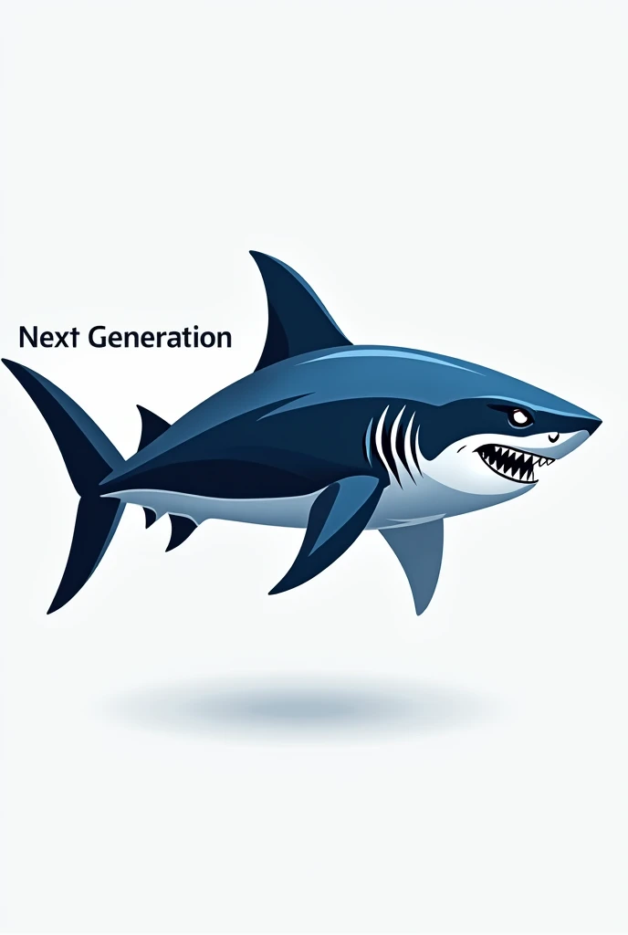 Uma logo de um tubarao com o nome next generation