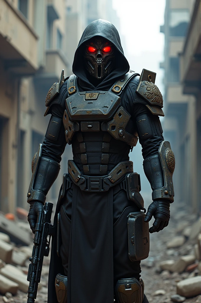 A JACK soldier, with a tactical mask called mictlan