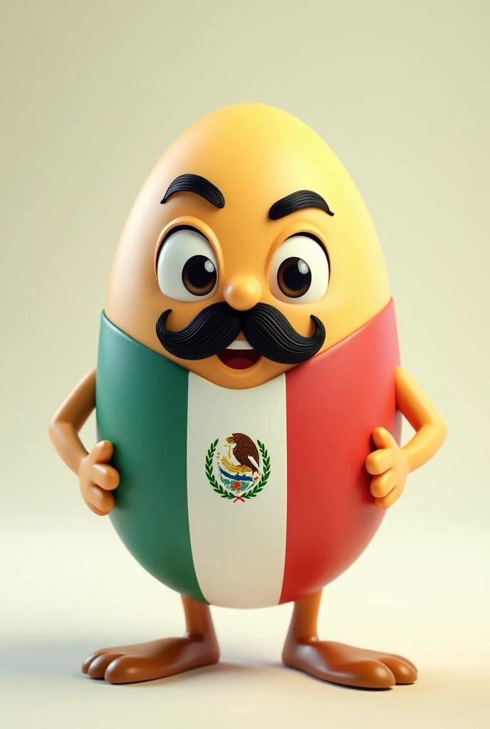 An animated egg in the style of a cartoon egg with a mustache and the flag of Guatemala and the name ''Don Huevon'' in large letters
