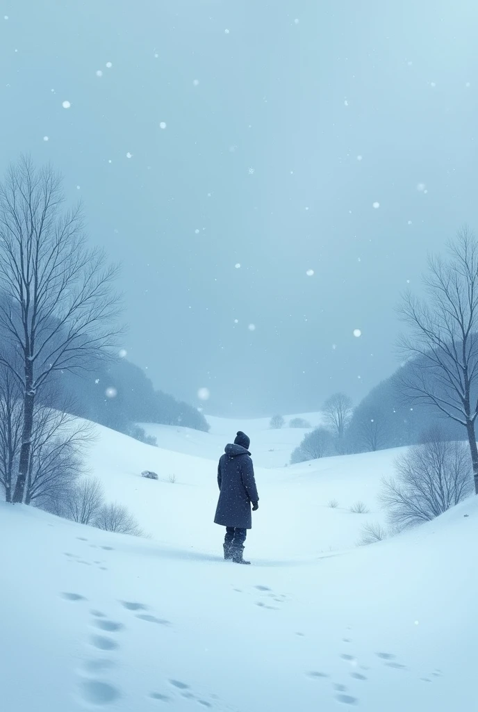 blue theme snow a man
