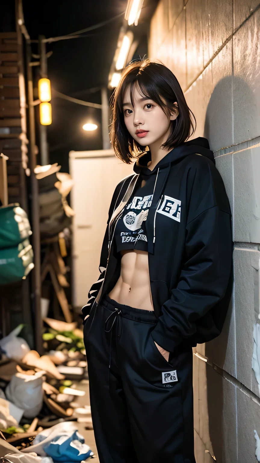 girl with sixpack, well-formed and well-defined sixpack abs