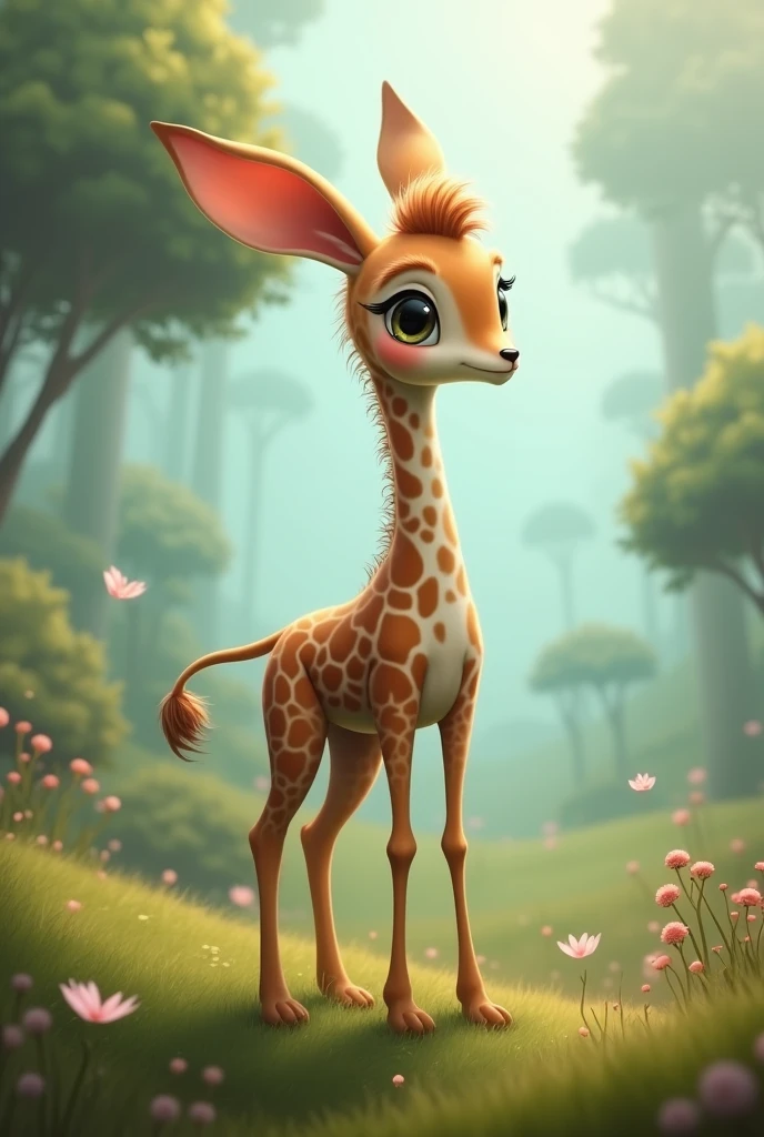Giraffe mixed with a rabbit
