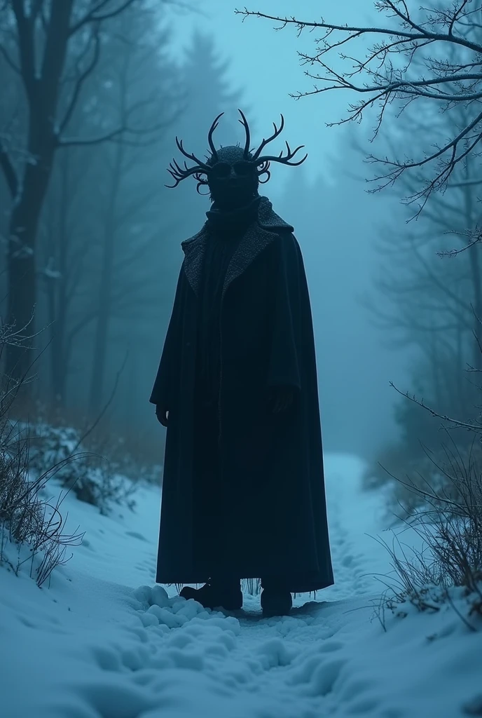 dark blue theme snow a eccentric man 