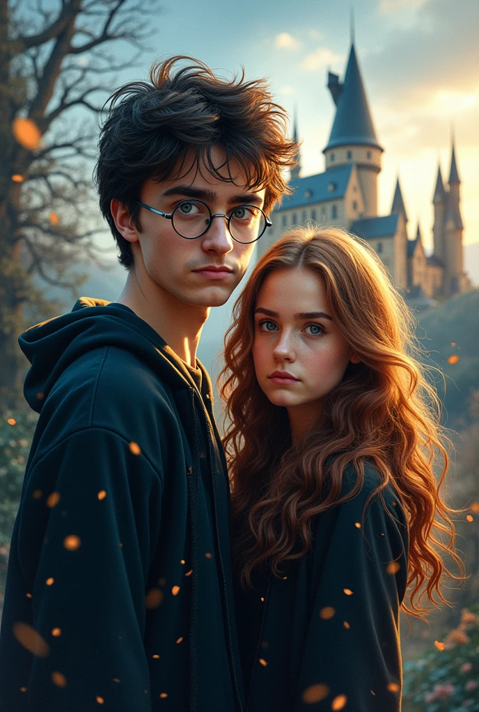 A photo of Harry Potter and Hermione