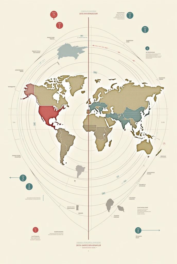 Small comparative map with little text so that the letter can be understood between avant-garde literature and Latin American literature of the 20th century
