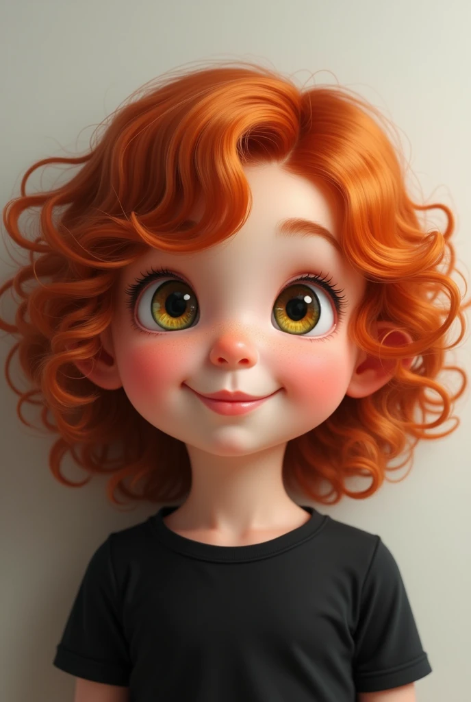 Toddler Girl With Red Hair With Hazel Eyes Wearing Black Shirt