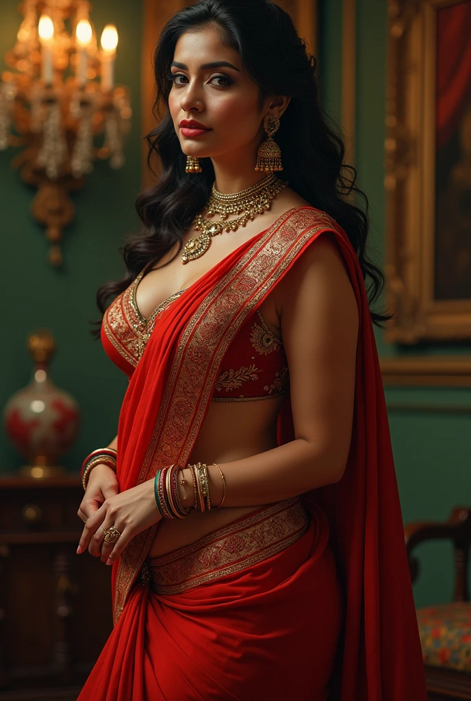 Beautiful indian woman, carnal, lush, seductive, elegant, statuesque, curvaceous