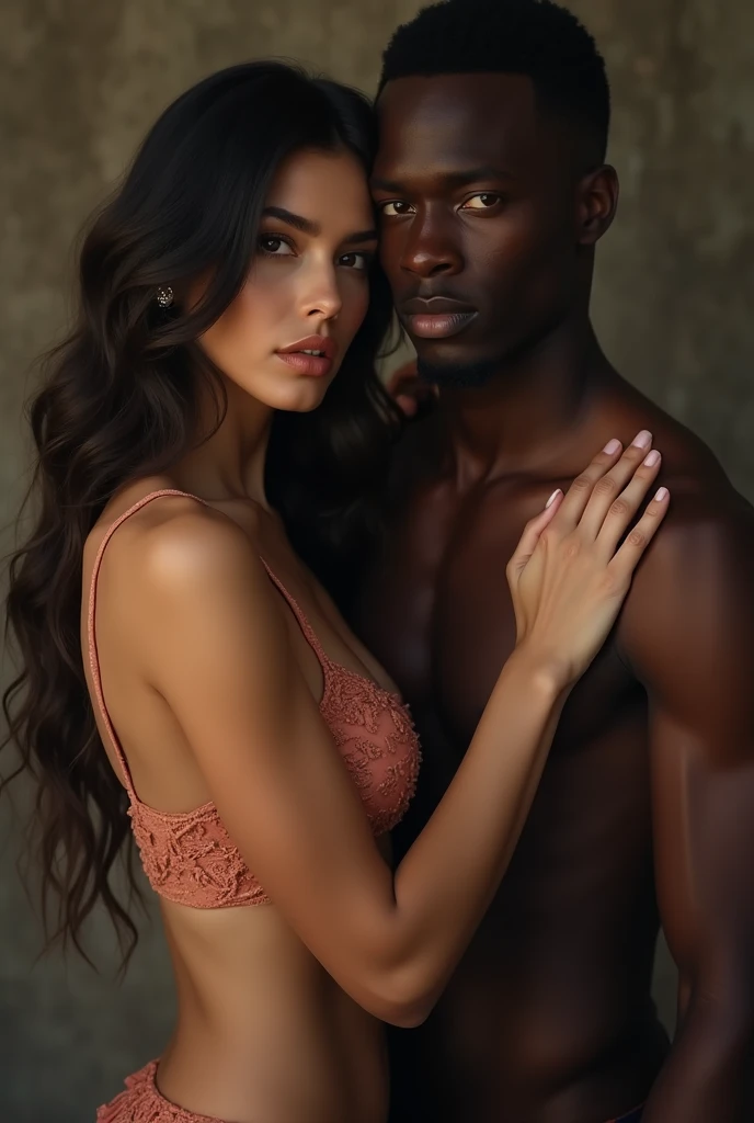 Russian number one sexy girl with African boy