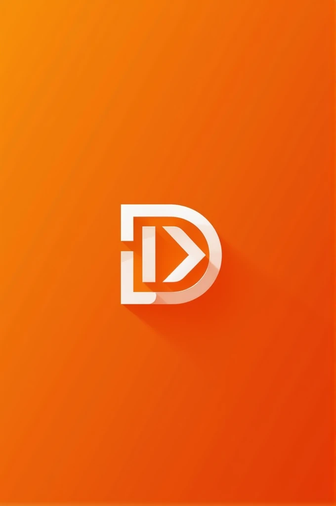 Logo with the letter D with an orange background
