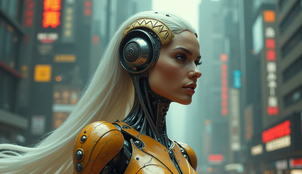 Girl naked in gold body jewelry, Highly Detailed Face and Skin Texture, big green eyes, slim face, juicy lips, bimbo lips, big puffy breast, (white skin), (afro curly Black hair), pale skin, Detailed Eyes, Double Eyelids, afro curly black hair, cyberpunk gold metal jewelry BDSM, gold metal cyberpunk tapes, metal Collar, metal gold futuristic tiny Panties t-strings, metal Tiny panties, metal tiny bra, metal clothes, gold body jewelry, wet skin, naked. White skin, she is on the futuristic cyberpunk white and Black room in the spacecraft. Piercing in the nose.