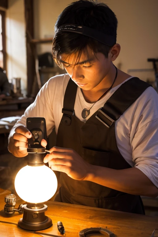 A craftsman buffing an iPod,Workshop,The disciple who learns by watching